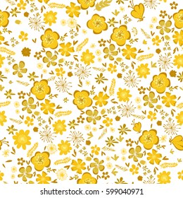 seamless pattern little flowers. Vector
