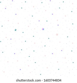 Seamless pattern with a little glitter stars on white background. Vector illustration.