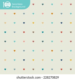 Seamless pattern with little hearts.