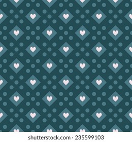 Seamless pattern with little hearts