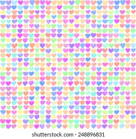 Seamless pattern. Little hearts are a nice gentle colors. Can be used for gift wrapping paper, the background of Valentine's day, birthday, mother's day and so on.