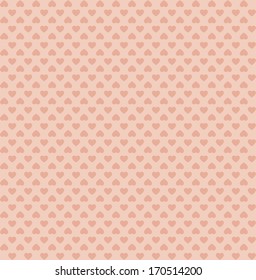 seamless pattern with little hearts on a beige background