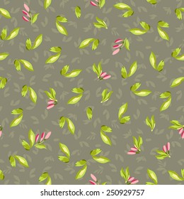 Seamless Pattern with little leafs