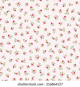 Seamless Pattern Of A Little Pink Flowers