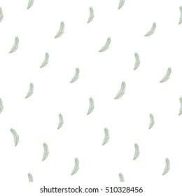 Seamless pattern with little spruce twig. Cute decorative design for celebrating winter holidays - Christmas and New Year. Xmas symbols and elements on white backdrop.