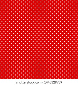 Seamless Pattern Little White Dots On Red
