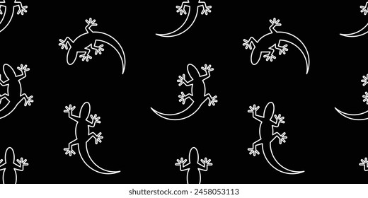 Seamless pattern with lizards. isolated on white background