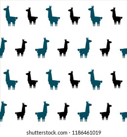 Seamless pattern with llama. 