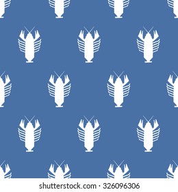 seamless pattern, lobster art  background design for fabric and decor