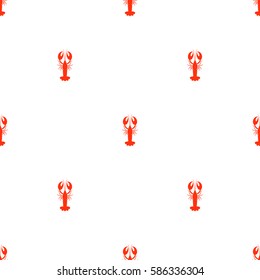 Seamless pattern lobsters on a white background. Print on the wallpaper, textiles, clothing, paper. For registration cards and illustrations.