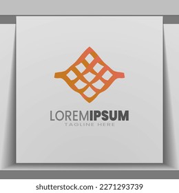 Logotipo de patrón sin brillo. ilustración vectorial abstracta.