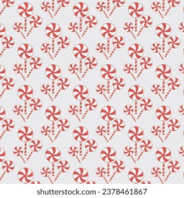 Seamless pattern of lollipop, simple background.