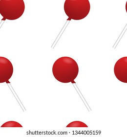 Seamless pattern of lollipops red color. Vector illustration. Candy background. Print for clothes, towels, fabric, textile, website, card background, wrapping paper wallpaper