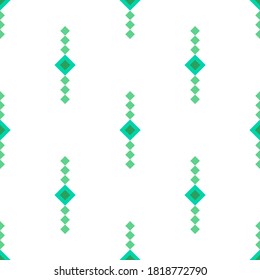 Seamless pattern long vertical islamic ornamental in light green color