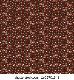 Seamless Pattern - Loose Leaves (Cream, Orange, Brown, Blue) - Repeating Vector Image; Easily Editable; Endless Design; Colorful lIlustration. Print for Gift Paper, Packaging, etc.
