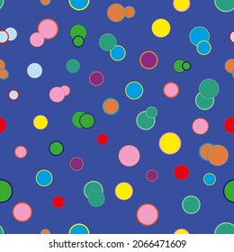 seamless pattern, lots of colorful circles