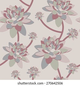 Seamless pattern with lotus.