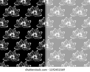 seamless pattern with lotus flower - Powered by Shutterstock - Get 15% off with code: PIKWIZARD15