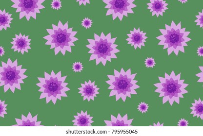 Seamless Pattern with Lotus Flower. Abstract Background with Lilies. Lotus Pattern for Wallpaper, Fabric, Textile, Paper, Tablecloth, Packaging Paper. 