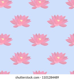 seamless pattern - lotus flowers