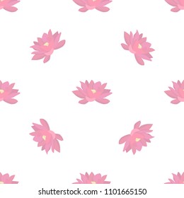 seamless pattern - lotus flowers
