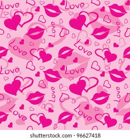 seamless pattern of love