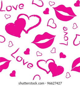 seamless pattern of love