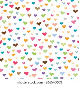 Seamless pattern with love / Abstract Heart-shaped background 