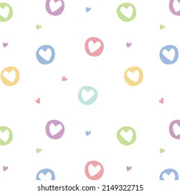seamless pattern with love and circles