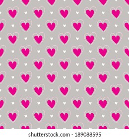 Seamless pattern with love / Seamless heart pattern 