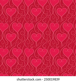 Seamless pattern love heart