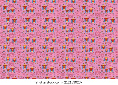 seamless pattern love heart background wallpaper