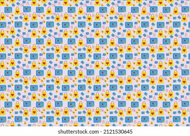 seamless pattern love heart background wallpaper