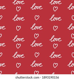 Seamless pattern love with heart design. Valentines day. Vector illustration design for valentines day, print, web, wrapping
