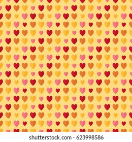 seamless pattern love heart Valentine Valentine's day pink red purple orange vector background wallpaper textile