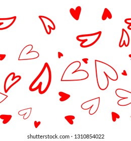 Seamless pattern, love hearts