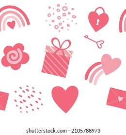 Seamless Pattern of Love Holiday