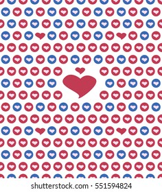 Seamless pattern of love icon for Valentine's Day