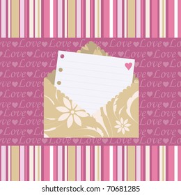 Seamless pattern with love letters
