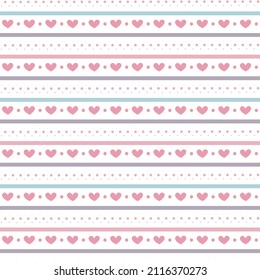 Seamless pattern love line in white background, design for scrapbooking, decoration, cards, paper goods, background, wallpaper, wrapping, fabric and all your creative projects