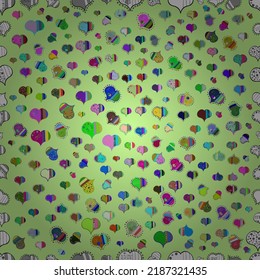 Seamless pattern love pattern with nice lettering calligraphy text and hearts, doodles. Graphic on enjoyable colors. Hand drawn illustration in cartoon style. Art for web, print, fabric. Vector 