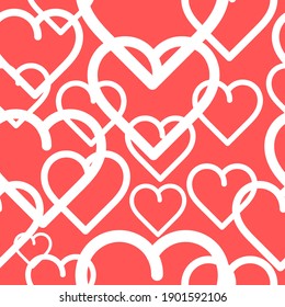 Seamless pattern love with nice order on valentine's day theme. suitable for background, poster, etc.