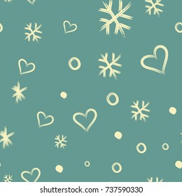 seamless pattern - love snow