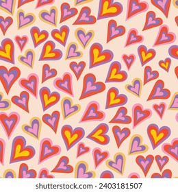 Seamless pattern of love or love symbol in vector suitable for background, wrapping, fabric, print and etc.