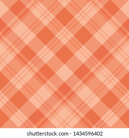 Seamless pattern in lovely bright light and dark orange colors for plaid, fabric, textile, clothes, tablecloth and other things. Vector image. 
