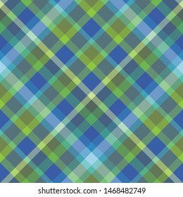 Seamless pattern in lovely green and blue colors for plaid, fabric, textile, clothes, tablecloth and other things. Vector image. 2
