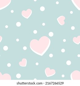 
Seamless pattern. Lovely hearts. Vector illustration for children's fabrics, backgrounds, wallpapers.
