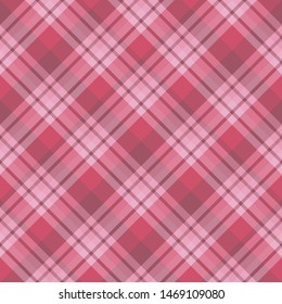 Seamless pattern in lovely pink, light and dark red colors colors for plaid, fabric, textile, clothes, tablecloth and other things. Vector image. 2
