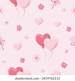 seamless pattern, lovely romantic background, great for Valentine's Day, Mother's Day, textiles, wallpapers, banners - vector design