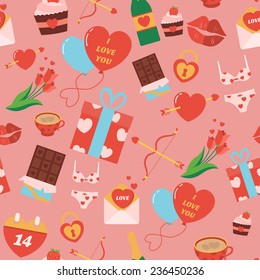 seamless pattern with love's elements. 